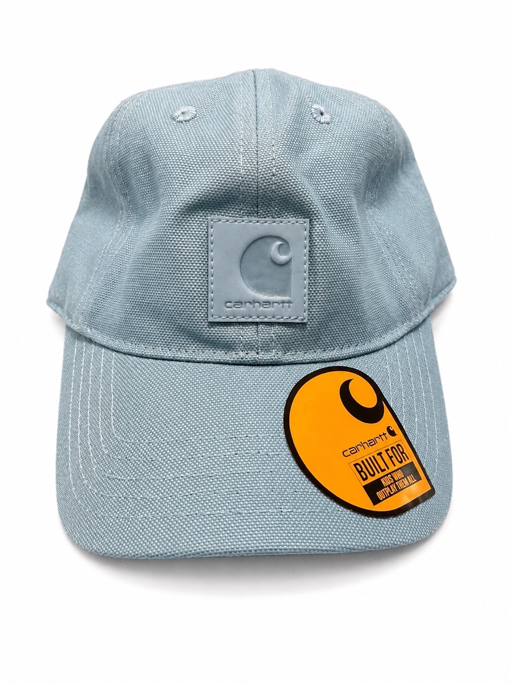 Carhartt Medium Blue Canvas Baseball Hat w/ Monochrome Logo Patch, Infant OSFM
